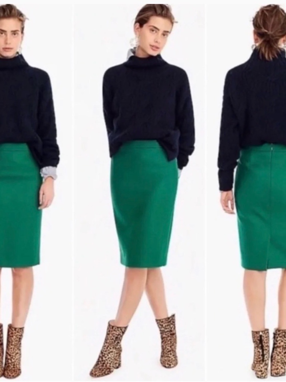 J. Crew Emerald Green Pencil Skirt